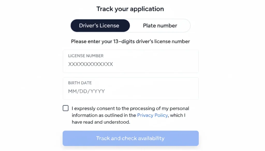 Track Your Driver's License