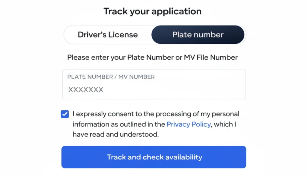 plate tracking option